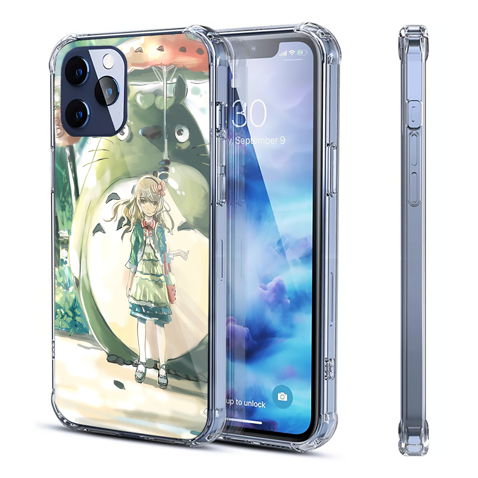 （画像用） となりのトトロ 草壁メイ 草壁サツキ My Neighbor Totoro Satsuki Kusakabe Mei Kusakabe 【iPhone 12シリーズ対応】透明スマホケース（クリアソフトケース）
